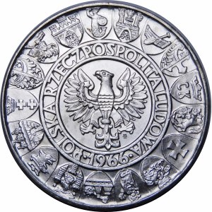 Próba 100 złotych Mieszko i Dąbrówka 1966 - srebro