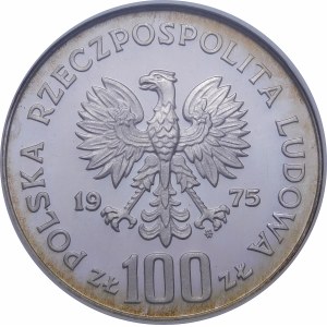 Próba 100 złotych Zamek Królewski w Warszawie 1975 - srebro