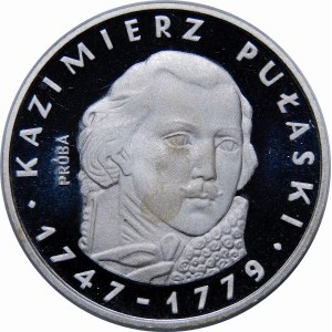 Próba 100 złotych Kazimierz Pułaski 1976 - srebro