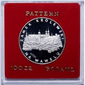 Sample 100 gold Wawel Royal Castle 1977 - silver