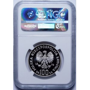 Próba 100 złotych Głowa Łosia 1978 - srebro