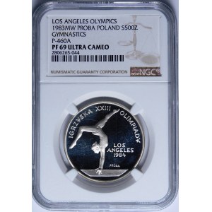 Sample 500 gold Los Angeles Games 1983 - silver