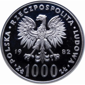 Próba 1000 złotych Jan Paweł II 1982 - srebro