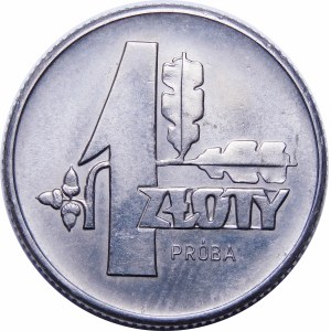 PRÓBA NIKIEL 1 złoty 1958 Liście dębu