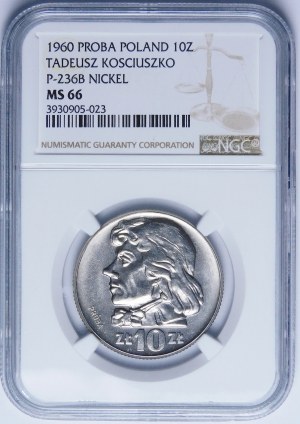 SAMPLE Nickel 10 gold 1960 Kosciuszko