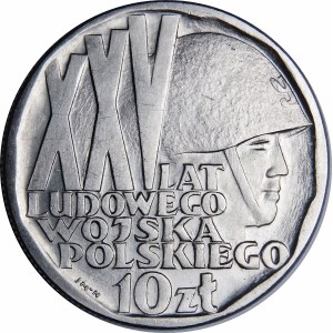 SAMPLE NIKIEL 10 gold 1968 XXV People's Army of Poland.