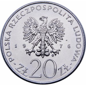 PRÓBA NIKIEL 20 złotych 1976 Ustawy Budżetowe