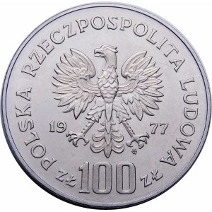 PRÓBA NIKIEL 100 złotych 1977 Władysław Reymont