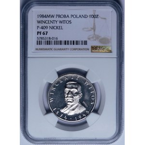 PRÓBA NIKIEL 100 złotych 1984 Wincenty Witos