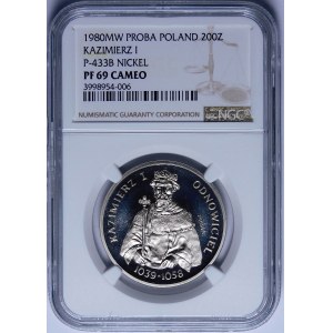 PRÓBA NIKIEL 200 złotych 1980 Kazimierz Odnowiciel