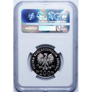 PRÓBA NIKIEL 200 złotych 1986 Głowa Sowy