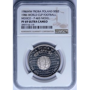 PRÓBA NIKIEL 500 złotych 1986 MŚ Meksyk