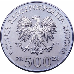 PRÓBA NIKIEL 500 złotych 1987 Mistrzostwa Europy w Piłce Nożnej