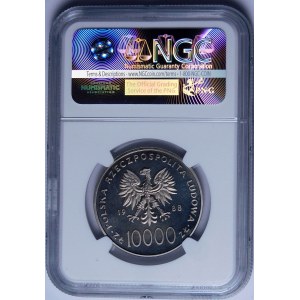 PRÓBA NIKIEL 10000 złotych 1988, Jan Paweł II - cienki krzyż