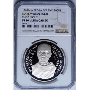 PRÓBA NIKIEL 300000 złotych 1994 Maksymilian Kolbe