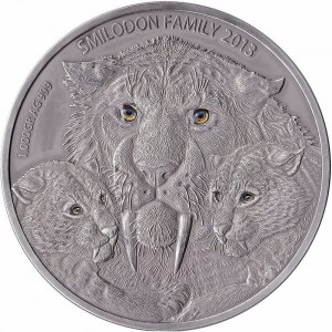 Burkina Faso, 10 000 frankov 2013, rodina Smilodon