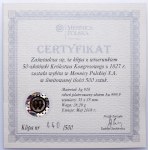 Spona 50-zlotej mince Poľského kráľovstva z rokov 1827 - 2008