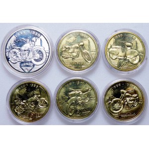 Satz numismatischer Münzen Kultowe Polskie Motocykle