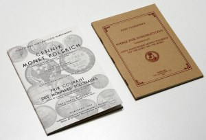 Tyszkiewicz Józef, Podręcznik numizmatyczny zawierający ceny amatorskie monet polskich od 1506 do 1795 roku; Berezowski Konrad, Cennik Monet Polskich - zestaw cenników monet (szt. 2)