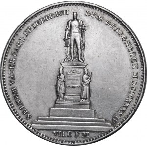 Německo, Bádensko, Karl Leopold Friedrich, 2 tolary 1844 Karlsruhe