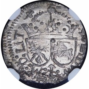 Zygmunt III Waza, Szeląg 1616, Wilno - trójlistek - wyśmienity