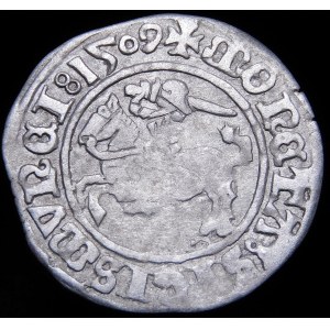 Zikmund I. Starý, půlpenny 1509, Vilnius - Zdar bez pochvy - nepopsatelná chyba