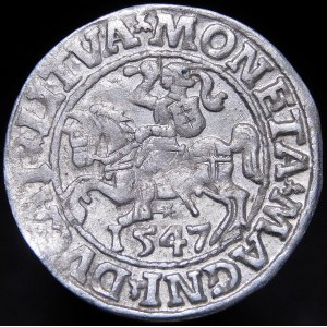 Sigismund II Augustus, Halbpfennig 1547, Wilna - L/LITVA - selten