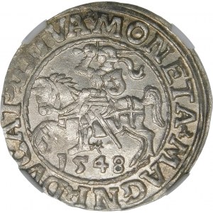 Sigismund II Augustus, Half-penny 1548, Vilnius - Arabic 1, LI/LITVA