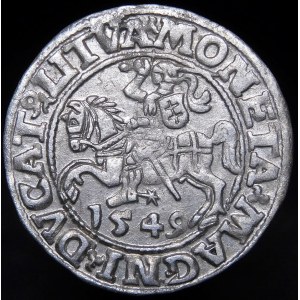 Sigismund II Augustus, Half-penny 1549, Vilnius - 9 Pogon, LI/LITVA