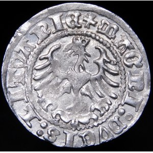 Sigismund I. der Alte, halber Pfennig 1512, Vilnius - diagonaler Doppelpunkt