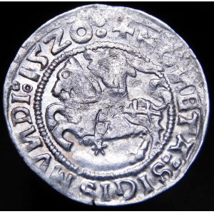 Zikmund I. Starý, půlpenny 1520, Vilnius - třípenny - vzácné