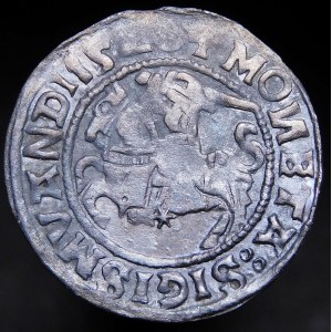 Sigismund I the Old, Half-penny 1520, Vilnius - error, SIGISMVANDI I5Z0, punch - very rare