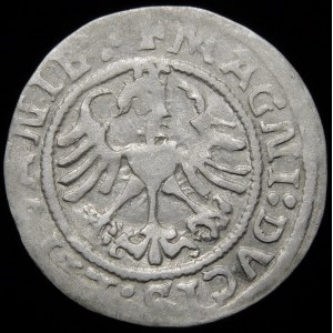 Sigismund I the Old, Half-penny 1522, Vilnius - four dot - date punctuation I/:5ZZ - rare