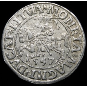 Sigismund II Augustus, Half-penny 1547, Vilnius - LI/LITVA