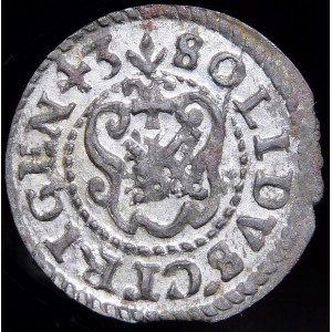 Inflanty - Pod panowaniem szwedzkim, Krystyna Waza, Szeląg 1643, Ryga
