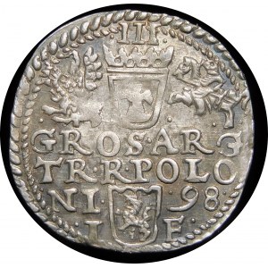 Zygmunt III Waza, Trojak 1598, Olkusz - duże popiersie