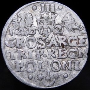 Sigismund III Vasa, Trojak 1622, Krakow - Pogoń without sword - rarer