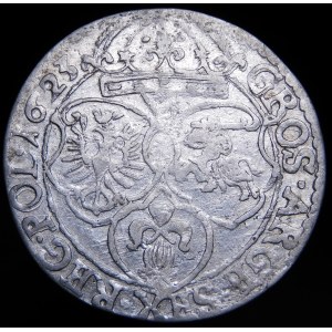Zygmunt III Waza, Sixpence 1623, Krakow - SIGIS, ARGE - ∙1623