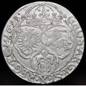 Zygmunt III Waza, Sixpence 1623, Krakau - SIGIS, ARGE - ∙1623∙.