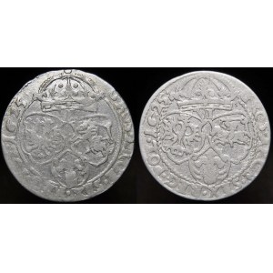 Zygmunt III Waza, Szóstak 1625, Kraków - Sas i Półkozic - zestaw (szt. 2)