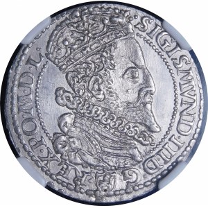 Sigismund III Vasa, Sixpence 1599, Malbork - large head - rare and exquisite