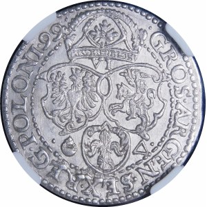 Sigismund III Vasa, Sixpence 1599, Malbork - großer Kopf - selten und exquisit