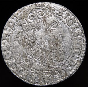 Žigmund III Vaza, šesťpercentná minca 1627, Krakov - krásna