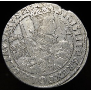 Zygmunt III Waza, Ort 1622, Bydgoszcz - PRVS M - zakończenie szarfy, labry