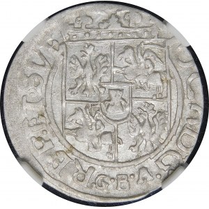 Johannes II. Kasimir, Halbspur 1661 GBA, Lemberg - Doppelstempel - selten