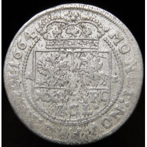 John II Casimir, Tymf 1664 AT, Krakow - METALO and SERVAT errors - rare