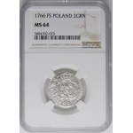Stanislaw August Poniatowski, 2 silver pennies 1766 FS, Warsaw