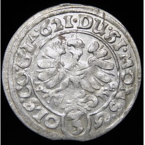 Slezsko - Ziębické a Olešnické knížectví, Jindřich Václav a Karel Fridrich, 3 krajcary 1621 BH, Olesnica