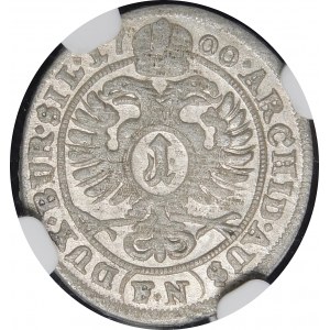 Sliezsko - Sliezsko pod vládou Habsburgovcov, Leopold I, 1 krajcar 1700 FN, Opole