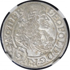 Slezsko - Slezsko pod vládou Habsburků, Leopold I., 3 krajcary 1668 SHS, Wrocław